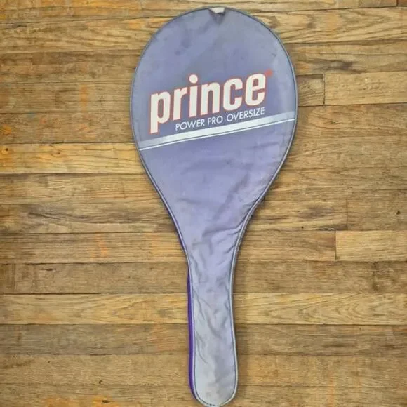 Vintage 1990 Prince Purple Power Pro Mid Plus Tennis Racket 4 3/8 Grip - w Bag